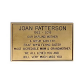 Engraved Memorial Brass Plaque Plate EMBP82